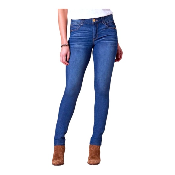 Democracy “Ab” Solution Blue Denim Jegging Booty Lift Jean Stretch Women’s Sz 2 - Picture 1 of 15